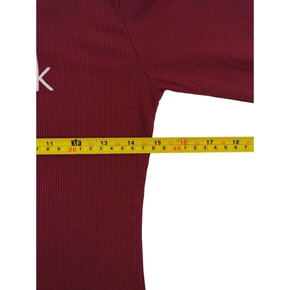 Calvin Klein Womens Red Long-Sleeve Henley Top S, NWOT. - Picture 7 of 8